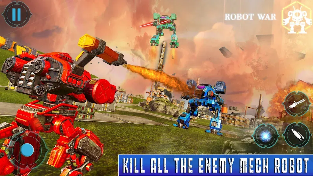 Spider Mech Wars - Robot Game [МОД: Много монет, Открытые уровни и Мега MOD] Screenshot 1