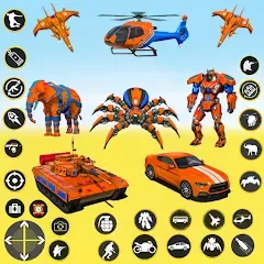 Скачать Spider Mech Wars - Robot Game [МОД: Много монет, Открытые уровни и Мега MOD] | Взлом Spider Mech Wars - Robot Game на Андроид