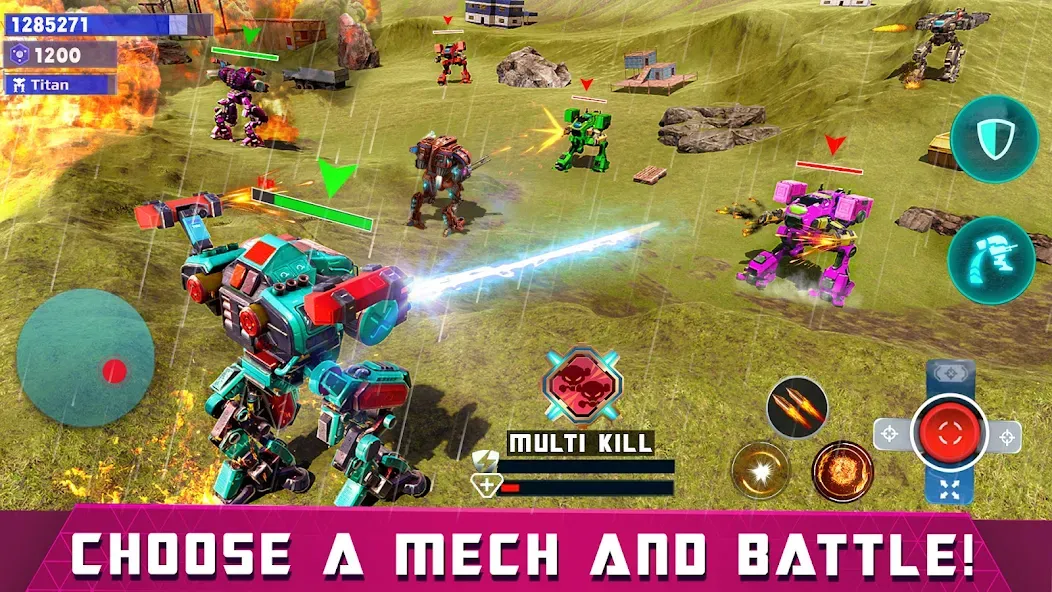 Mech Robot Wars - Multi Robot [МОД: Все открыто, Дополнительные деньги и Меню MOD] Screenshot 2