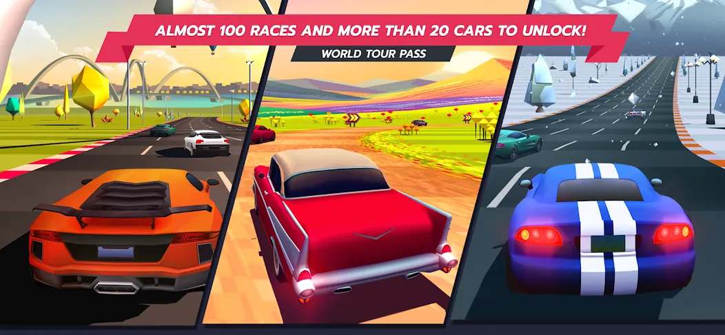 Horizon Chase – Arcade Racing (Хорайзон Чейс) [МОД: Все открыто, Дополнительные деньги и Меню MOD] Screenshot 2