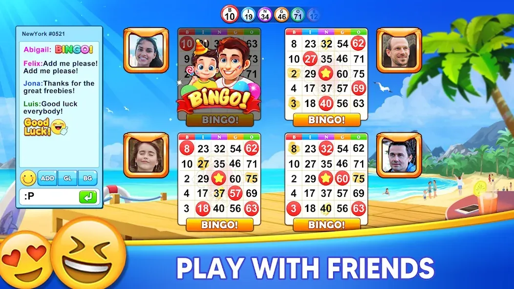 Bingo Holiday: Live Bingo Game [МОД: Меню, Бесконечные монеты и Открытые уровни] Screenshot 5
