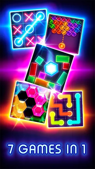 Tic Tac Toe Glow: 2 Players [МОД: Деньги, Монеты и Меню MOD] Screenshot 3