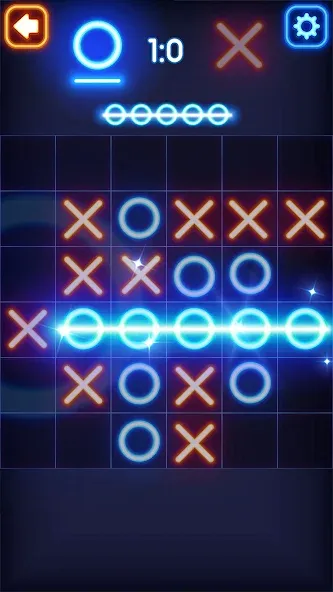 Tic Tac Toe Glow: 2 Players [МОД: Деньги, Монеты и Меню MOD] Screenshot 4