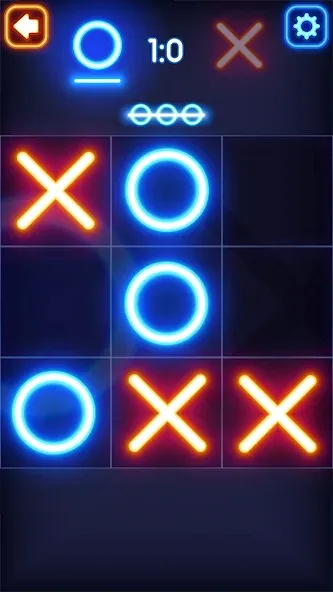Tic Tac Toe Glow: 2 Players [МОД: Деньги, Монеты и Меню MOD] Screenshot 5