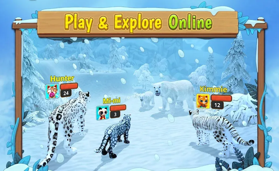 Snow Leopard Family Sim Online [МОД: Бесконечные деньги, Монеты и Мега MOD] Screenshot 3