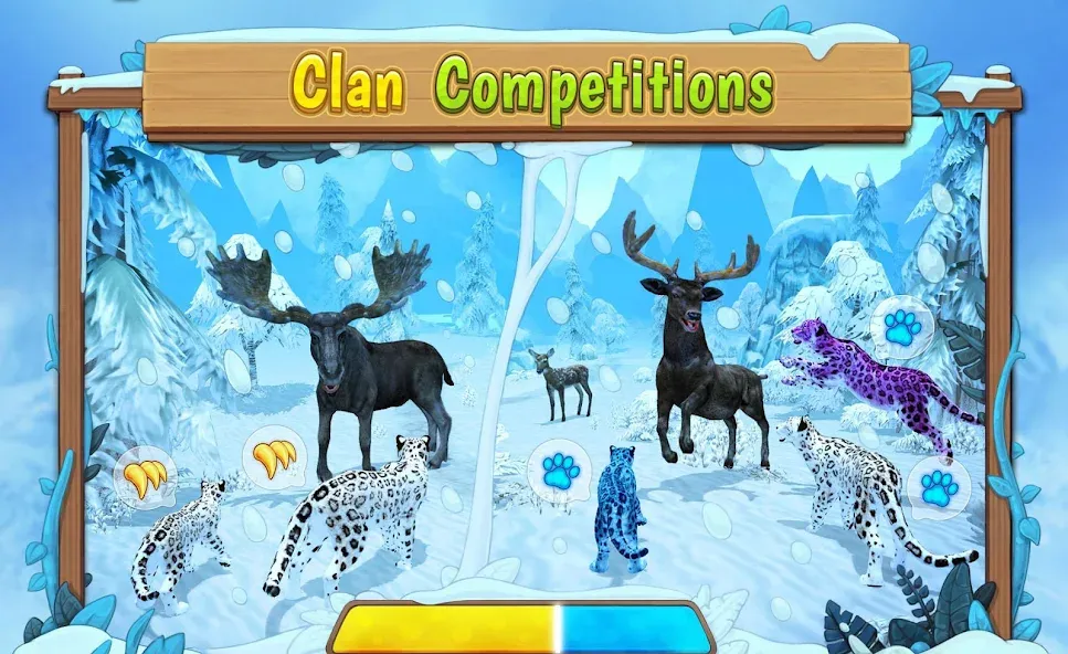 Snow Leopard Family Sim Online [МОД: Бесконечные деньги, Монеты и Мега MOD] Screenshot 5