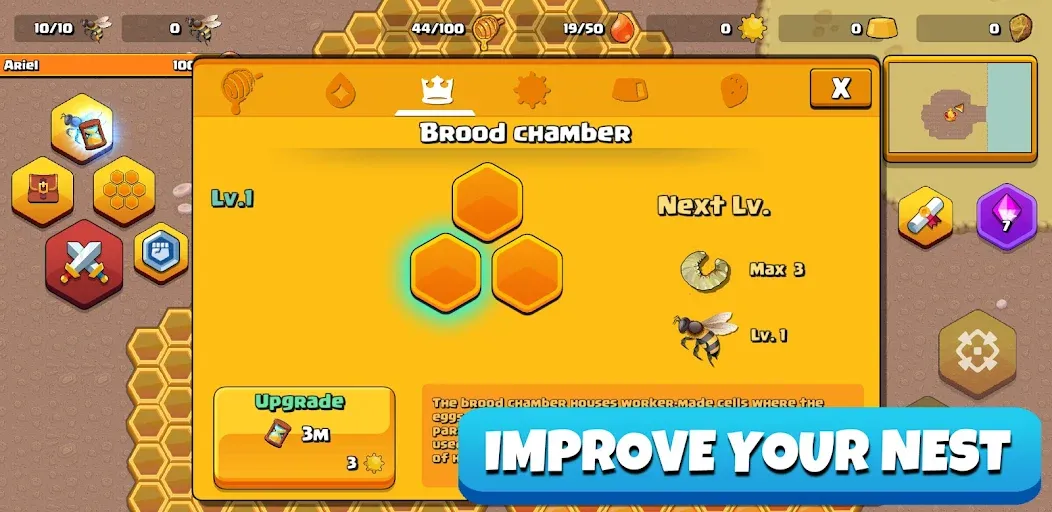 Pocket Bees: Colony Simulator (Покет Биз) [МОД: Все открыто, Дополнительные деньги и Меню MOD] Screenshot 3