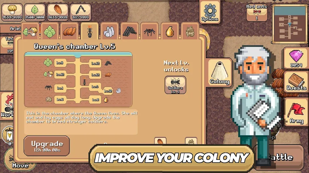 Pocket Ants: Colony Simulator (Покет Муравьи) [МОД: Все открыто, Дополнительные деньги и Меню MOD] Screenshot 3