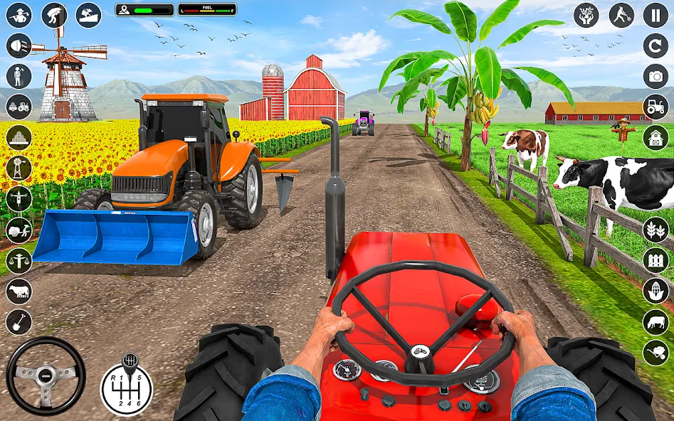 Tractor Farming: Tractor Games (Тракторное хозяйство) [МОД: Много денег, Монет и Все открыто] Screenshot 1