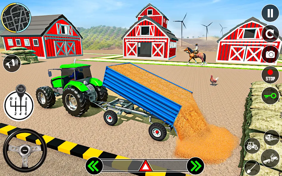 Tractor Farming: Tractor Games (Тракторное хозяйство) [МОД: Много денег, Монет и Все открыто] Screenshot 5