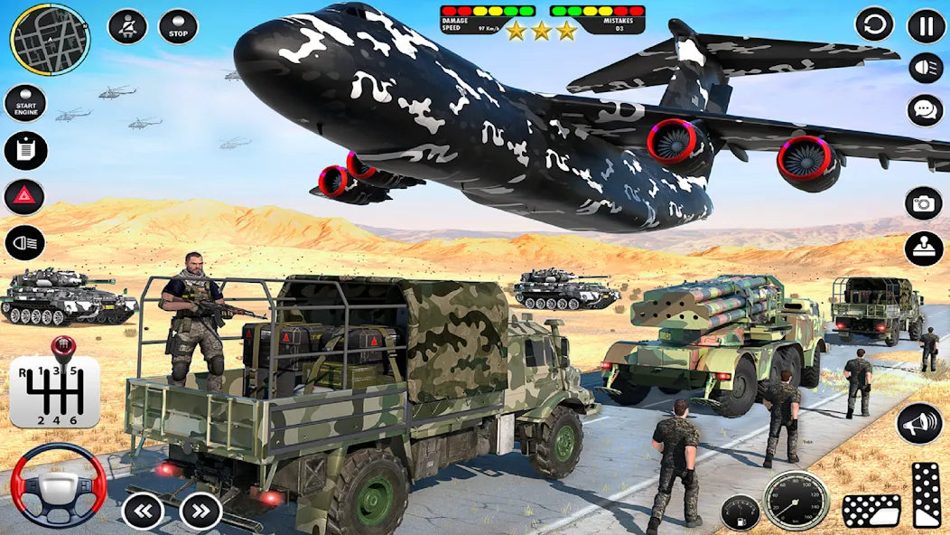 Army Vehicle Transport Truck (Армейский транспортный грузовик для военной техники) [МОД: Все открыто, Дополнительные деньги и Меню MOD] Screenshot 5