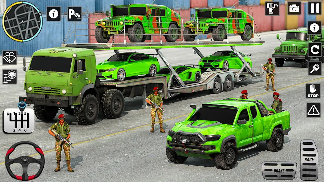 US Army Games Truck Transport (Армейские военные транспортные игры) [МОД: Деньги, Монеты и Меню MOD] Screenshot 4
