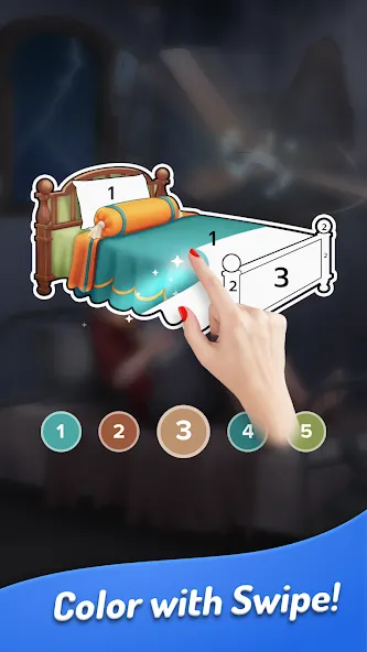 Colorswipes® - Color by Number [МОД: Бесконечные деньги, Монеты и Мега MOD] Screenshot 3