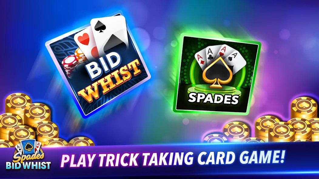 Spades: Bid Whist Classic Game (Бид Вист Классик) [МОД: Много монет, Открытые уровни и Мега MOD] Screenshot 1