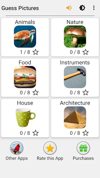 Guess Pictures and Words Quiz [МОД: Все открыто, Дополнительные деньги и Меню MOD] Screenshot 3