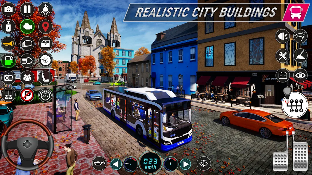 City Bus Simulator: Bus Games (Риал Сити Бас Симулятор Геймс) [МОД: Деньги, Монеты и Меню MOD] Screenshot 3