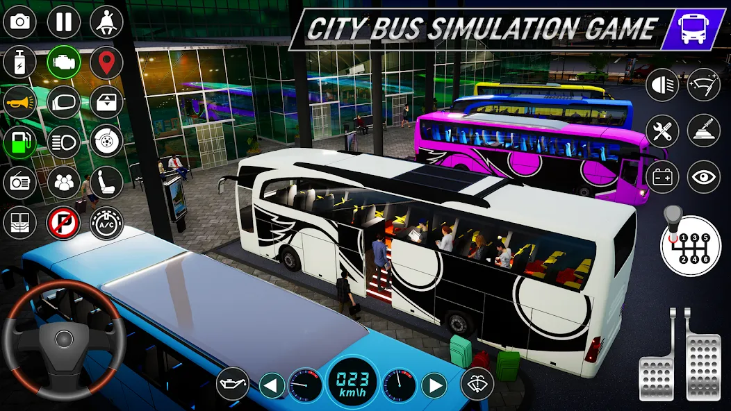 City Bus Simulator: Bus Games (Риал Сити Бас Симулятор Геймс) [МОД: Деньги, Монеты и Меню MOD] Screenshot 4