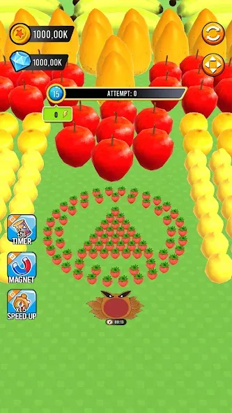 Fruit hole: Black hole (Фрут хол) [МОД: Много монет, Открытые уровни и Мега MOD] Screenshot 1