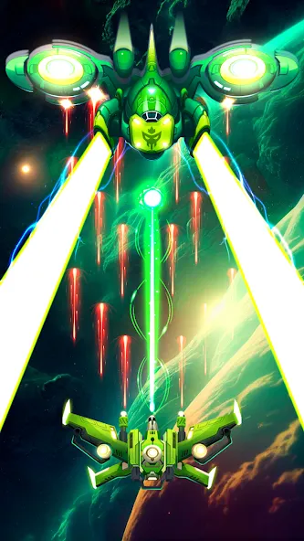 Galaxy Attack - Space Shooter (Гэлэкси Атак) [МОД: Деньги, Монеты и Меню MOD] Screenshot 2