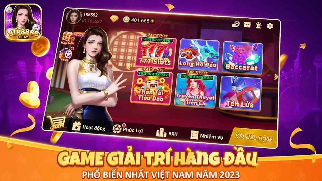 VIP8888 Play - Sòng Bạc ONLINE (ВИП8888 Плей) [МОД: Бесконечные деньги, Монеты и Мега MOD] Screenshot 1