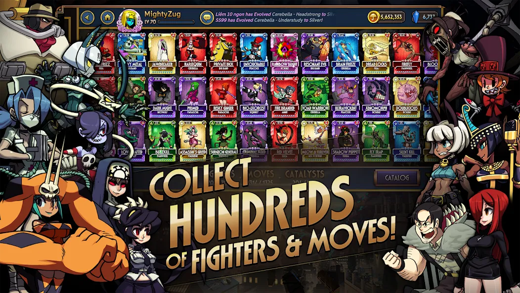 Skullgirls: Fighting RPG (Скулгрлз) [МОД: Много денег, Монет и Все открыто] Screenshot 3