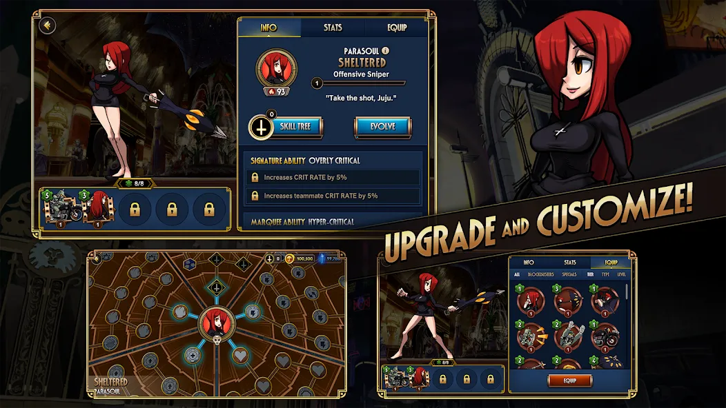 Skullgirls: Fighting RPG (Скулгрлз) [МОД: Много денег, Монет и Все открыто] Screenshot 4