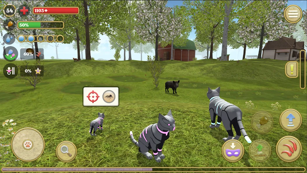 Cat Simulator : Kitties Family [МОД: Все открыто, Дополнительные деньги и Меню MOD] Screenshot 5
