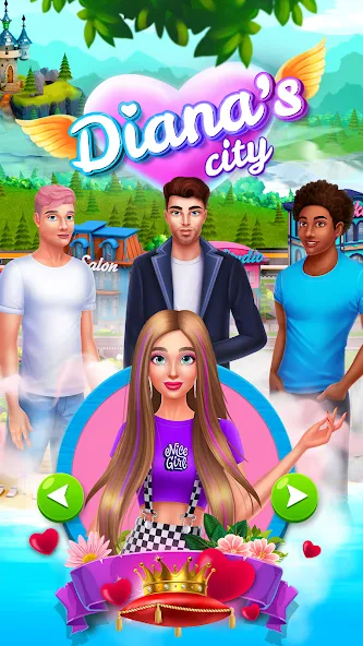 Diana's city-fashion & beauty [МОД: Деньги, Монеты и Меню MOD] Screenshot 1