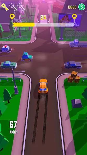 Taxi Run: Traffic Driver (Такси Ран) [МОД: Все открыто, Дополнительные деньги и Меню MOD] Screenshot 1