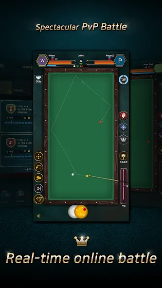 Real Billiards Battle - carom (Риал Бильярдс Батл) [МОД: Бесконечные деньги, Монеты и Мега MOD] Screenshot 1