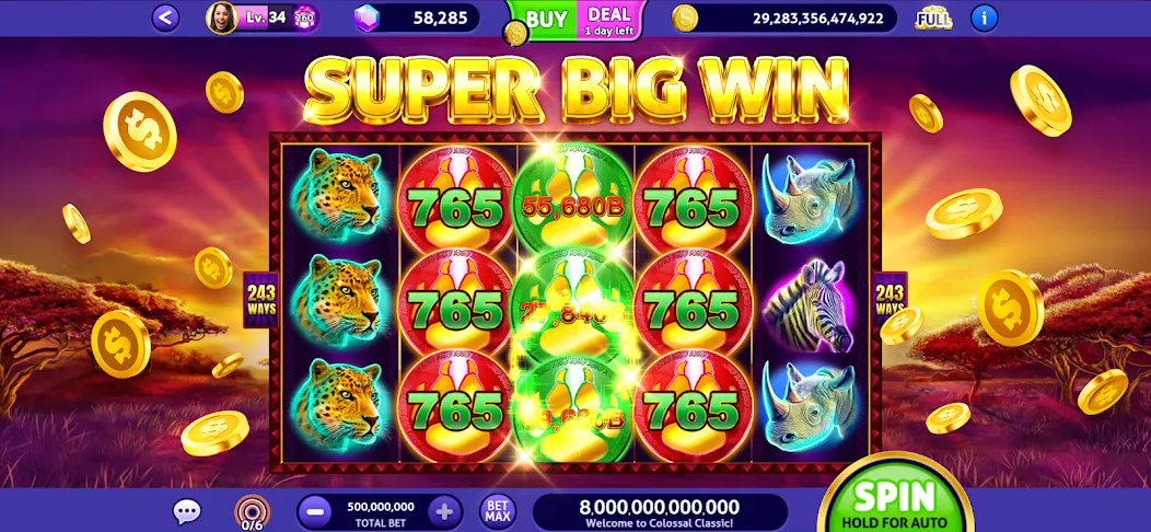 Club Vegas Slots Casino Games (Клуб Вегас) [МОД: Меню, Бесконечные монеты и Открытые уровни] Screenshot 2