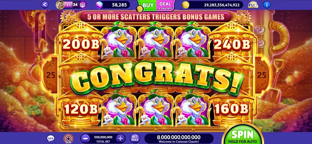 Club Vegas Slots Casino Games (Клуб Вегас) [МОД: Меню, Бесконечные монеты и Открытые уровни] Screenshot 3