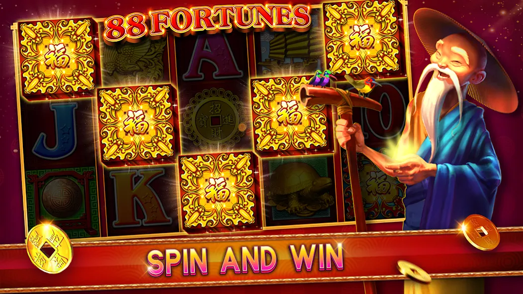 88 Fortunes Casino Slot Games (Форчунс) [МОД: Бесконечные деньги, Монеты и Мега MOD] Screenshot 1