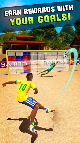 Shoot Goal - Beach Soccer Game (Шут) [МОД: Меню, Бесконечные монеты и Открытые уровни] Screenshot 2