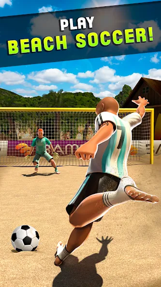 Shoot Goal - Beach Soccer Game (Шут) [МОД: Меню, Бесконечные монеты и Открытые уровни] Screenshot 4