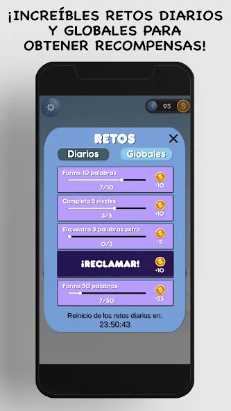 Conecta - Juego de Palabras (Сонекта) [МОД: Много монет, Открытые уровни и Мега MOD] Screenshot 4