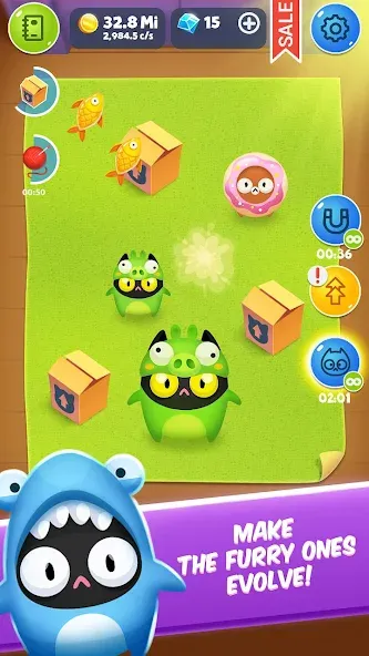 Cat Evolution Clicker [МОД: Много монет, Открытые уровни и Мега MOD] Screenshot 2