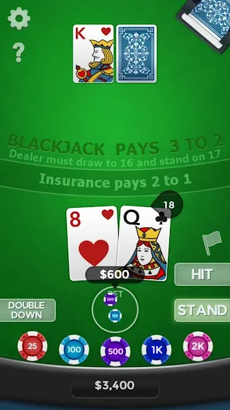 Blackjack 21 [МОД: Много монет, Открытые уровни и Мега MOD] Screenshot 2