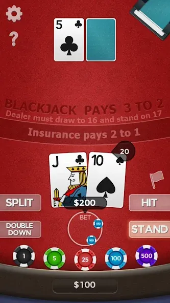Blackjack 21 [МОД: Много монет, Открытые уровни и Мега MOD] Screenshot 3