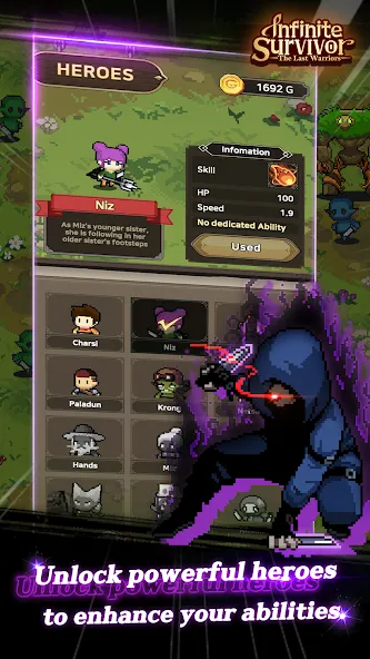InfiniteSurvival:LastWarriors [МОД: Много монет, Открытые уровни и Мега MOD] Screenshot 2