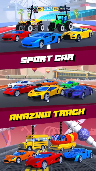Car Race 3D - Racing Master (С  3D  Гонки на автомобилях 3D) [МОД: Много монет, Открытые уровни и Мега MOD] Screenshot 3