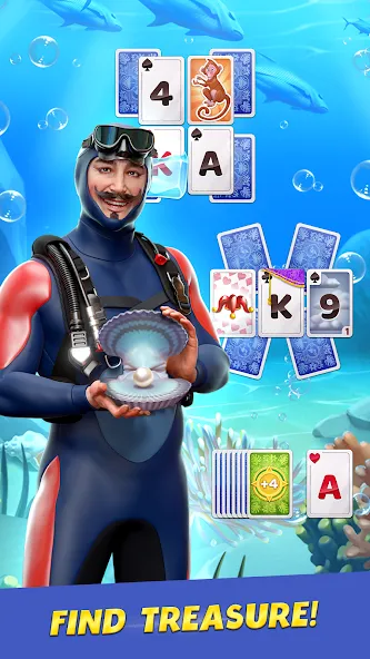 Solitaire Cruise: Card Games (Солитер Круиз) [МОД: Много денег, Монет и Все открыто] Screenshot 1