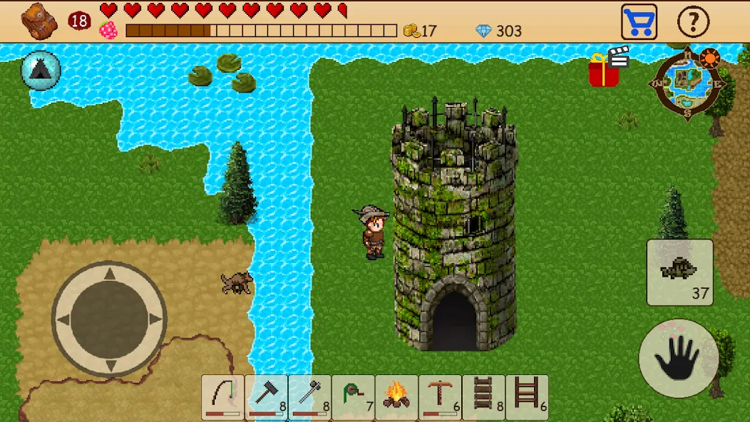 Survival RPG: Open World Pixel (Сурвайвл РПГ) [МОД: Меню, Бесконечные монеты и Открытые уровни] Screenshot 3