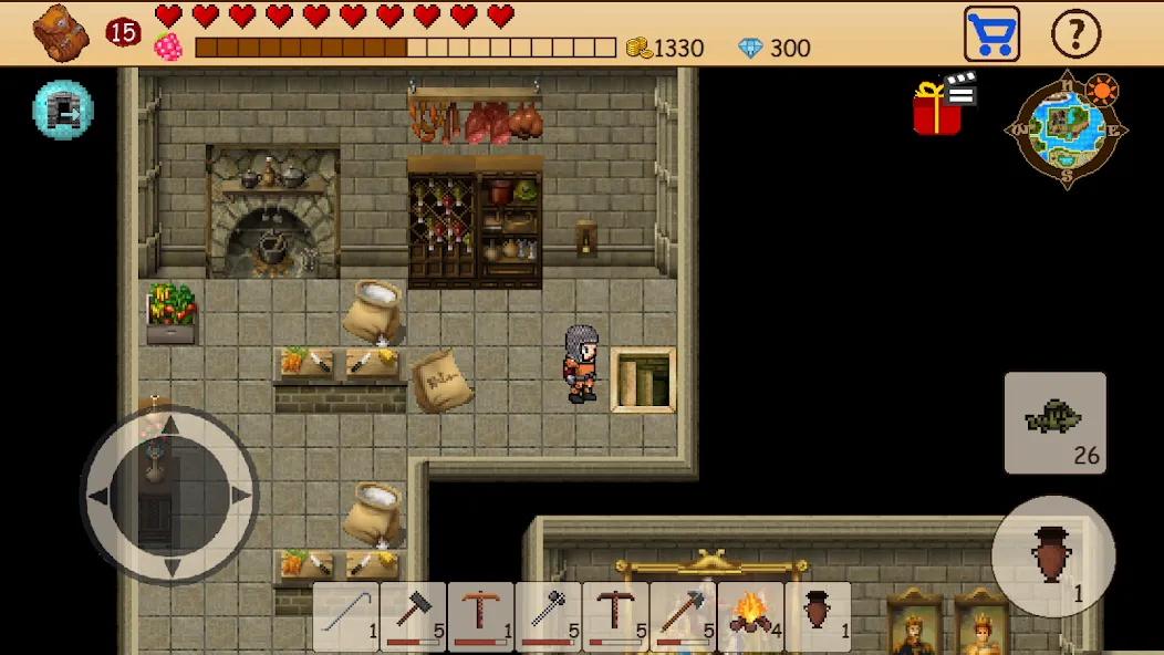 Survival RPG: Open World Pixel (Сурвайвл РПГ) [МОД: Меню, Бесконечные монеты и Открытые уровни] Screenshot 4
