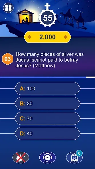 Daily Bible Trivia: Quiz Games [МОД: Деньги, Монеты и Меню MOD] Screenshot 4