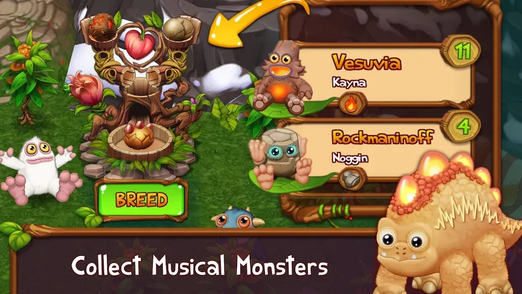 Singing Monsters: Dawn of Fire (Сингинг Монстерс) [МОД: Деньги, Монеты и Меню MOD] Screenshot 1