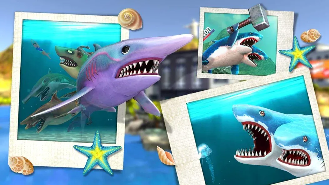 Double Head Shark Attack PVP [МОД: Деньги, Монеты и Меню MOD] Screenshot 5