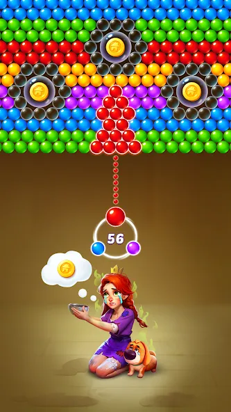 Bubble Shooter Kingdom [МОД: Много монет, Открытые уровни и Мега MOD] Screenshot 1