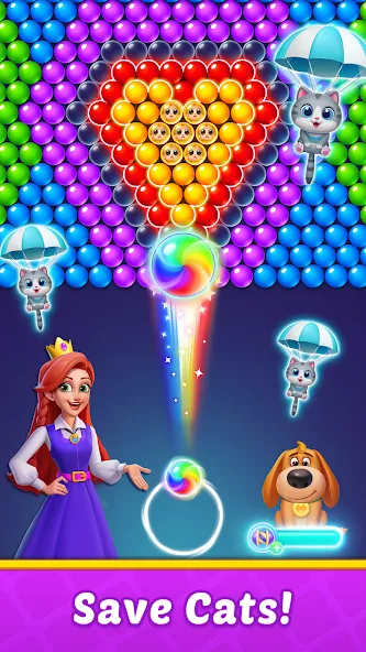Bubble Shooter Kingdom [МОД: Много монет, Открытые уровни и Мега MOD] Screenshot 4