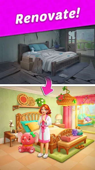 Design Blast - Match & Home [МОД: Бесконечные деньги, Монеты и Мега MOD] Screenshot 1